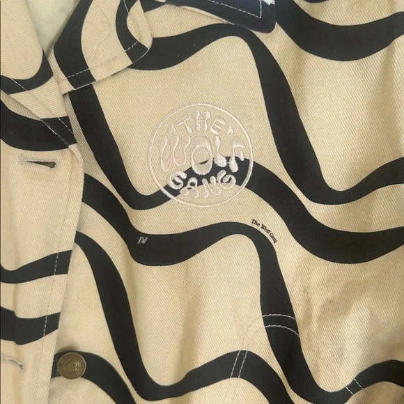 The Wolf Gang Wave Pattern Jacket in Black and Tan